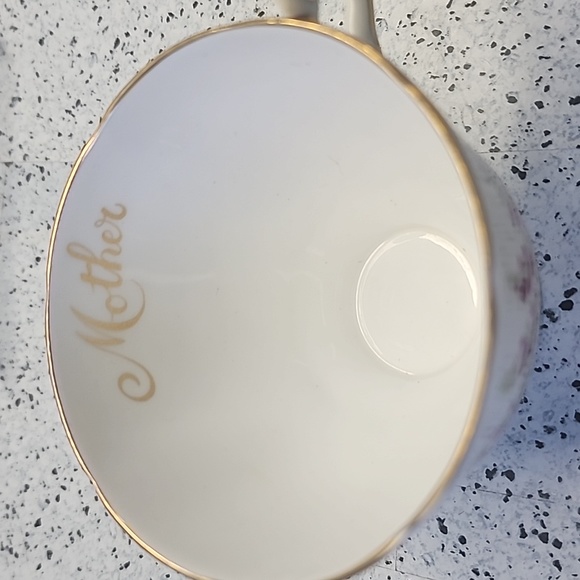 This Royal Grafton teacup & saucer pink with gold accents.. MOTHER..England - Picture 7 of 10